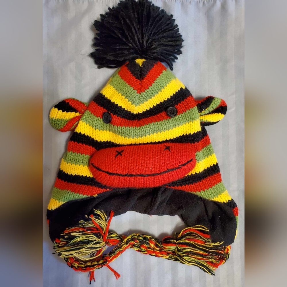 Rasta Sock Monkey Hat